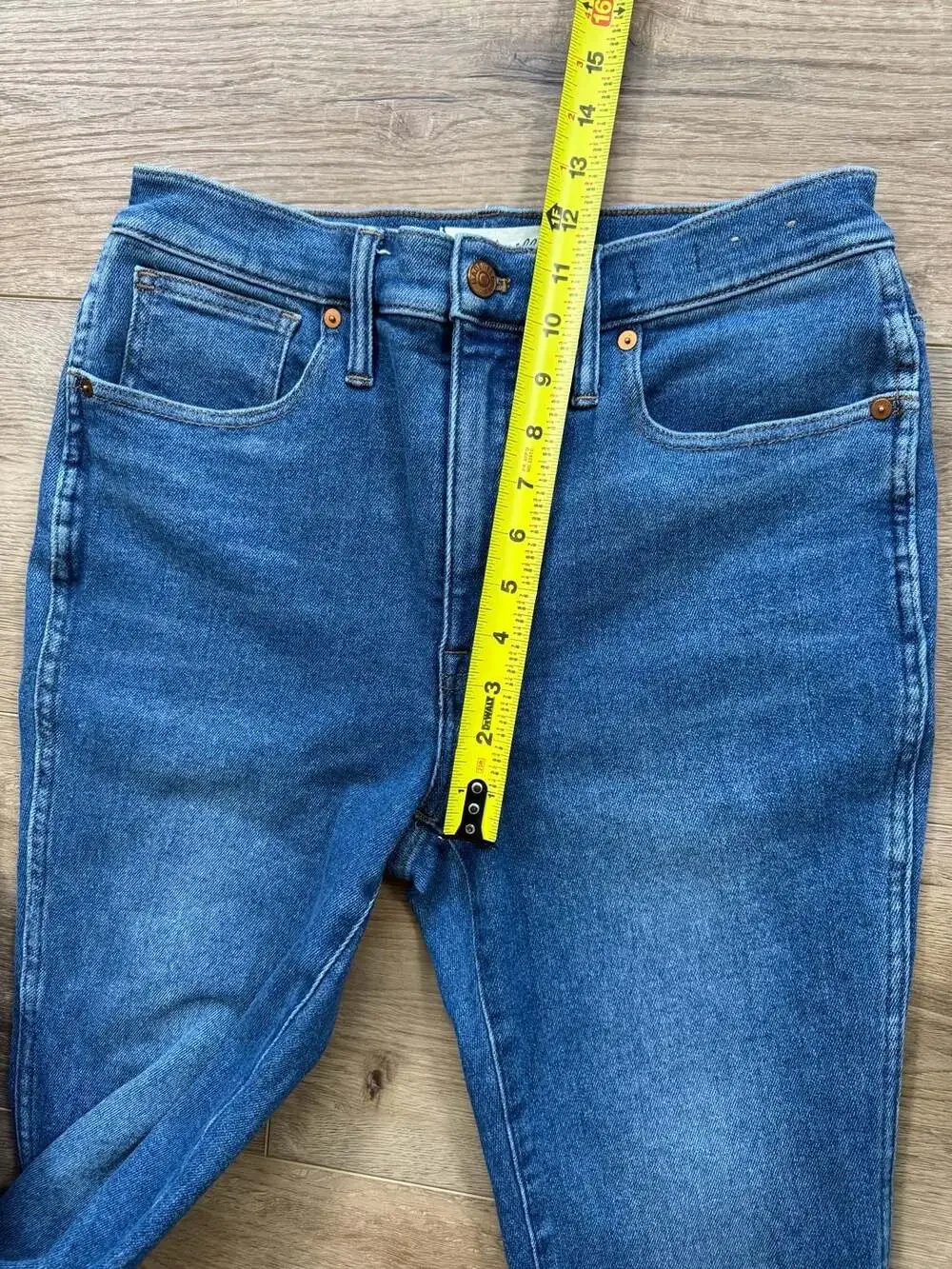 Madewell 10” High Rise Skinny Jeans Size 30 Medium Wash Stretch Denim